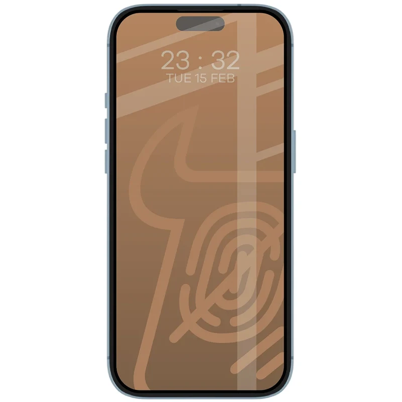 Mattes Hartglas für iPhone Air, Bizon Glass Matte, Schwarzer Rahmen