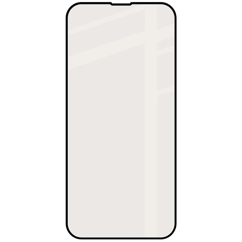 Mattes Hartglas für iPhone 17e / 16e / 14 / 13 Pro / 13, Bizon Glass Matte, Schwarzer Rahmen
