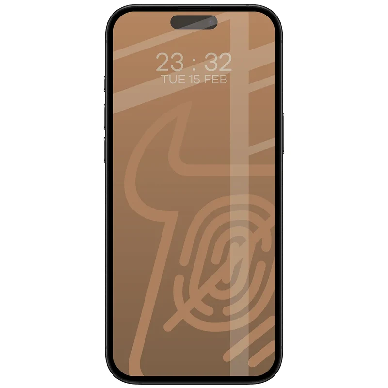 Mattes Hartglas für iPhone 16 Pro Max, Bizon Glass Matte, Schwarzer Rahmen