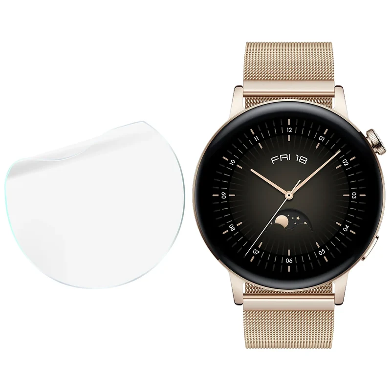 Schutzfolie für den Bildschirm für Huawei Watch GT 3 42 mm Elegant, Bizon Watch HydroFlex, 3 Stück
