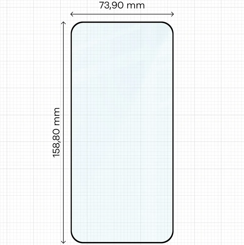 Gehärtetes Glas für Xiaomi POCO X8 Pro Max, Bizon Glass Edge Duo, Schwarzer Rahmen, 2 Stück