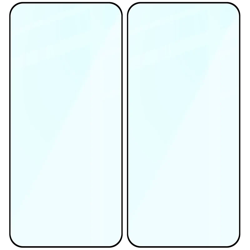 Gehärtetes Glas für Xiaomi POCO X8 Pro Max, Bizon Glass Edge Duo, Schwarzer Rahmen, 2 Stück