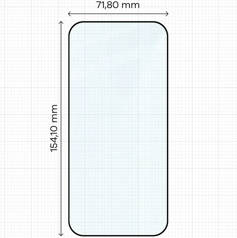 Gehärtetes Glas für Xiaomi POCO X8 Pro, Bizon Glass Edge Duo, Schwarzer Rahmen, 2 Stück