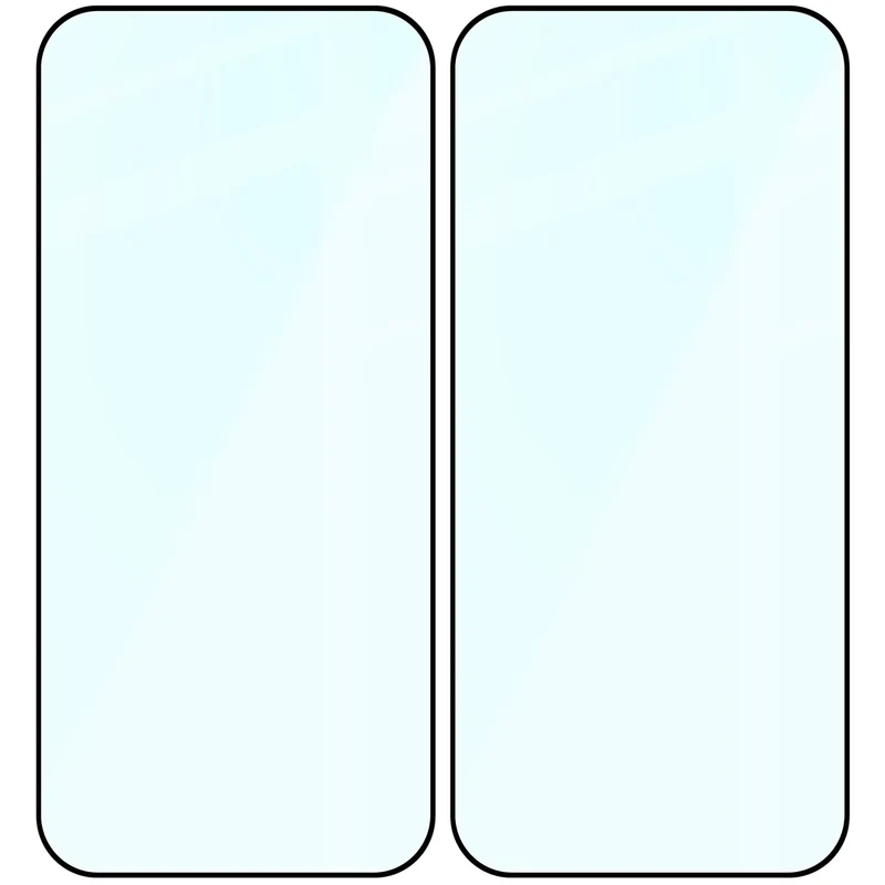Gehärtetes Glas für Xiaomi POCO X8 Pro, Bizon Glass Edge Duo, Schwarzer Rahmen, 2 Stück