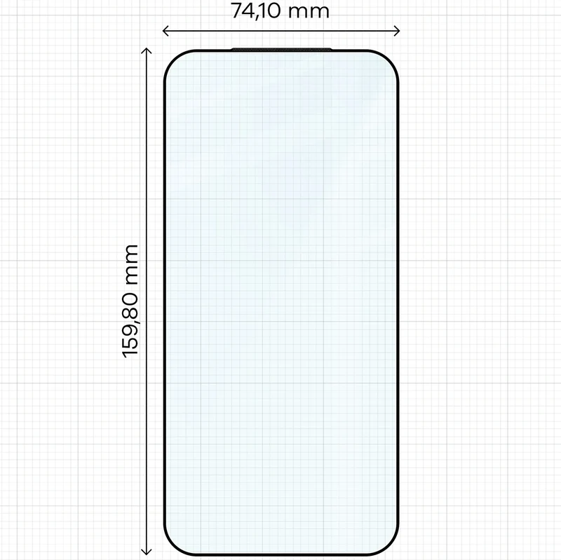 Gehärtetes Glas für Xiaomi 17 Ultra / 17 Pro Max, Bizon Glass Edge Duo, Schwarzer Rahmen, 2 Stück