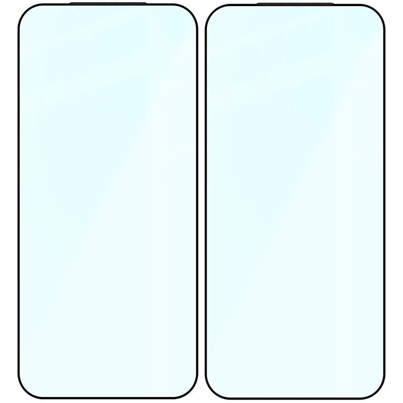 Gehärtetes Glas für Xiaomi 17 Ultra / 17 Pro Max, Bizon Glass Edge Duo, Schwarzer Rahmen, 2 Stück