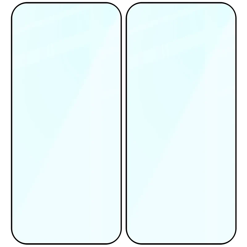 Gehärtetes Glas für Realme 16 Pro 5G, Bizon Glass Edge Duo, Schwarzer Rahmen, 2 Stück