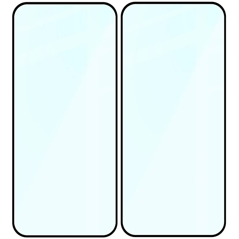 Gehärtetes Glas für Nothing Phone (4a) Pro, Bizon Glass Edge Duo, Schwarzer Rahmen, 2 Stück