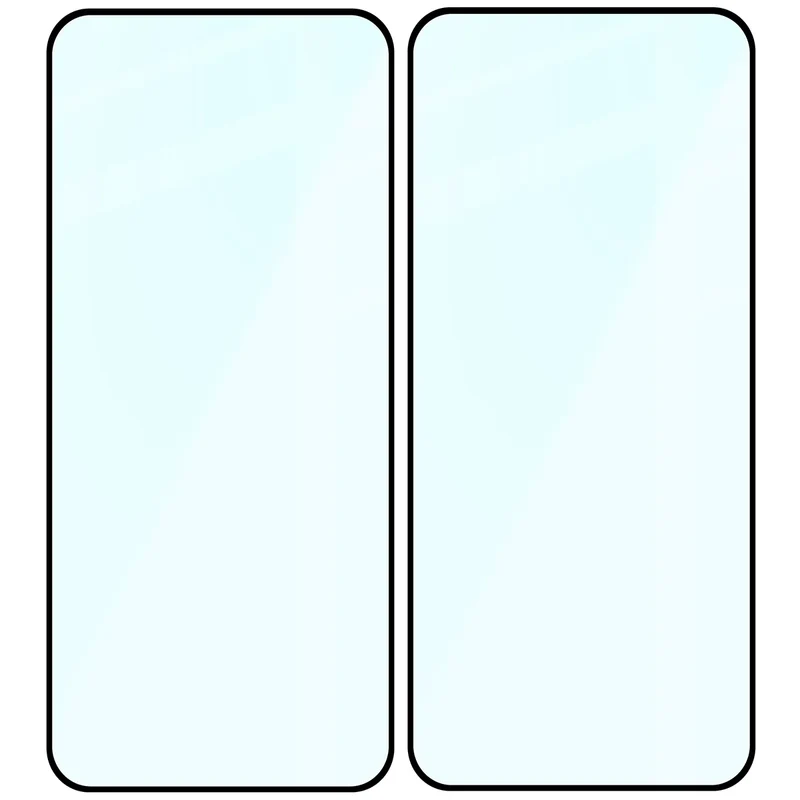 Gehärtetes Glas für Nothing Phone (4a), Bizon Glass Edge Duo, Schwarzer Rahmen, 2 Stück