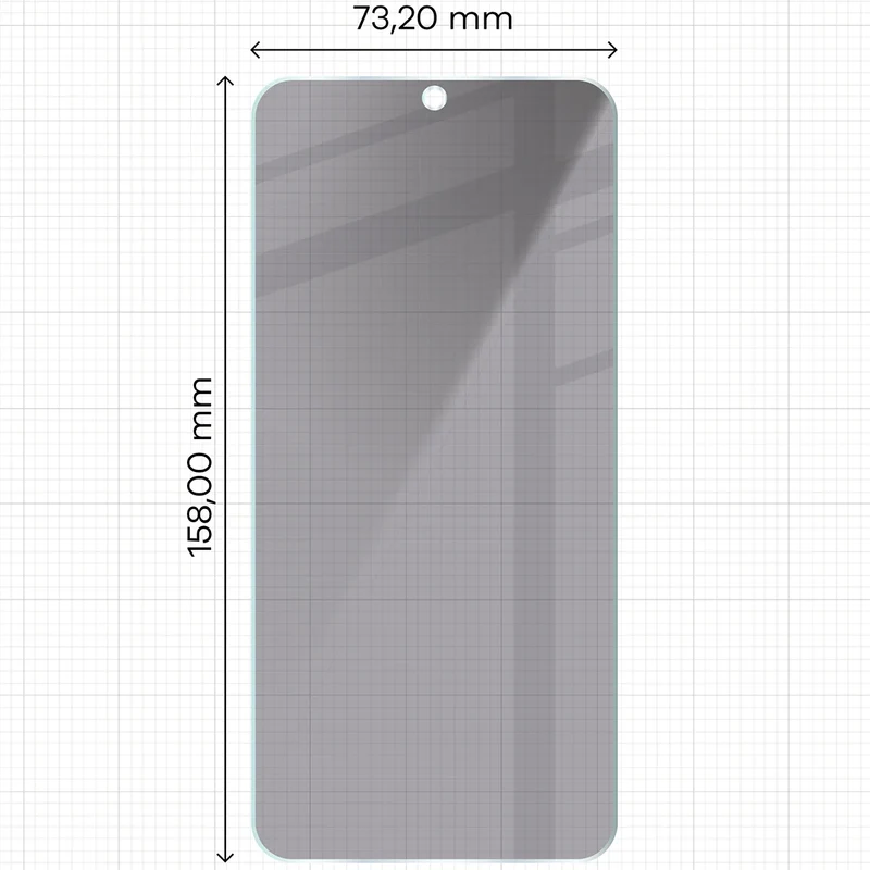 Gehärtetes Glas mit Privatschutzfilter für Galaxy A57 5G, Bizon Glass Clear Shadow, getönt
