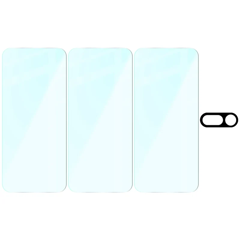Gehärtetes Glas - 3 Stück + Kameraschutz für Nothing Phone (4a), Bizon Glass Clear Pack