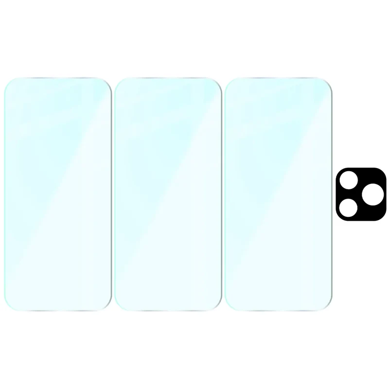 Gehärtetes Glas - 3 Stück + Kameraschutz für Honor 600 Lite 5G, Bizon Glass Clear Pack