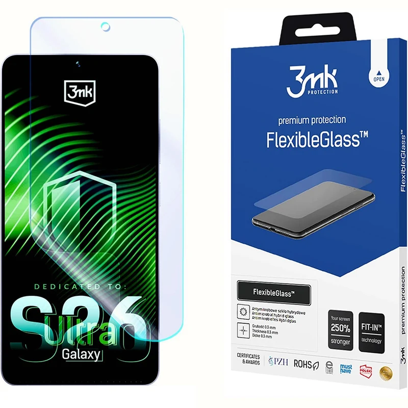 Hybridglas für Galaxy S26 Ultra, 3mk FlexibleGlass