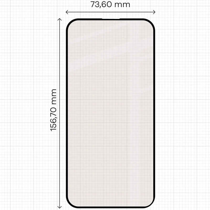 Mattes Hartglas für iPhone 15 Pro Max, Bizon Glass Matte, Schwarzer Rahmen