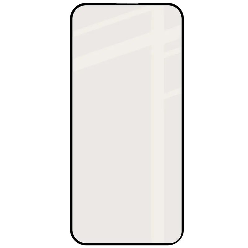 Mattes Hartglas für iPhone 15 Pro Max, Bizon Glass Matte, Schwarzer Rahmen