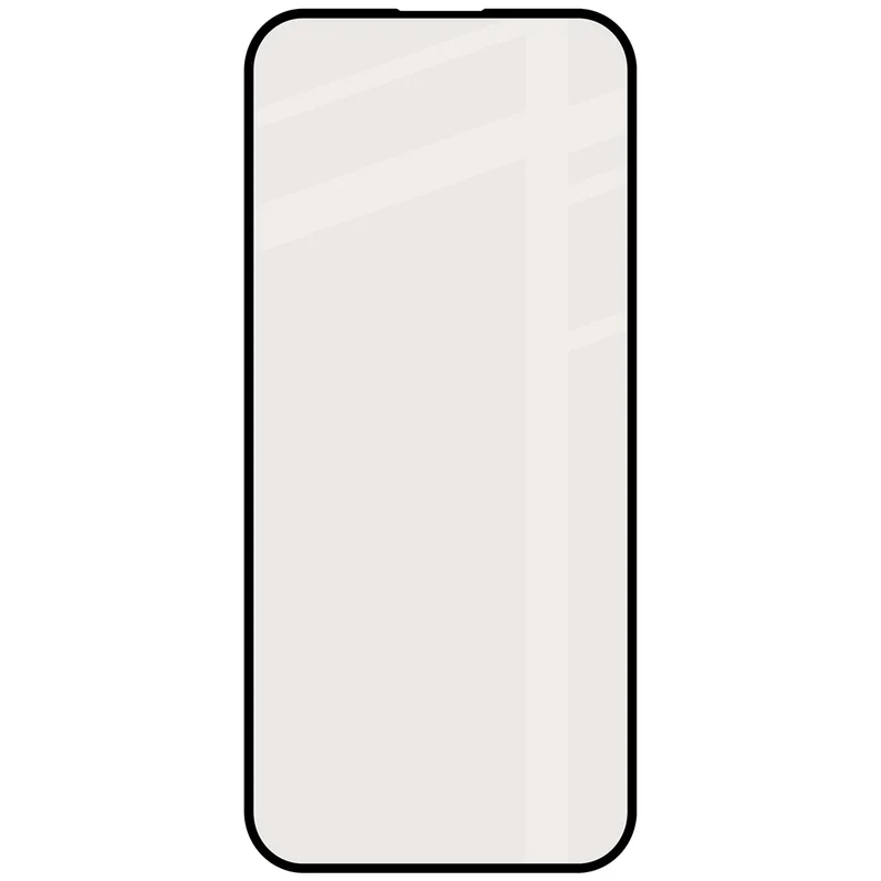 Mattes Hartglas für iPhone 15 Pro, Bizon Glass Matte, Schwarzer Rahmen