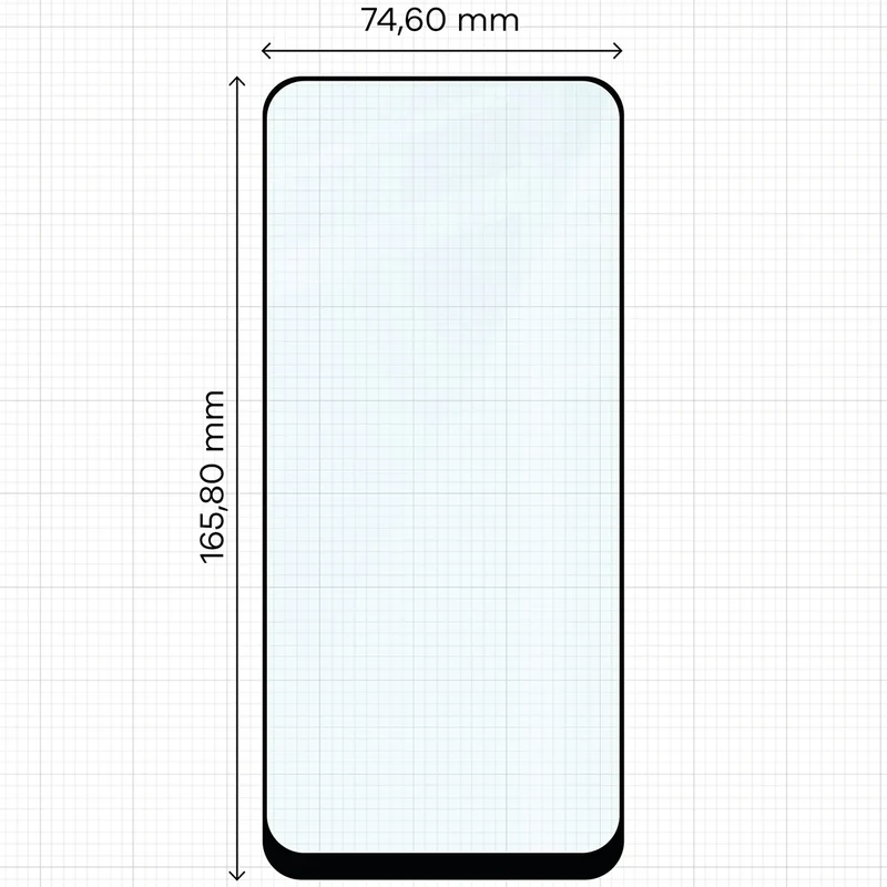 Gehärtetes Glas für Xiaomi Redmi A7 Pro 4G, Bizon Glass Edge Duo, Schwarzer Rahmen, 2 Stück