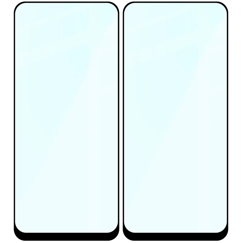 Gehärtetes Glas für Xiaomi Redmi A7 Pro 4G, Bizon Glass Edge Duo, Schwarzer Rahmen, 2 Stück