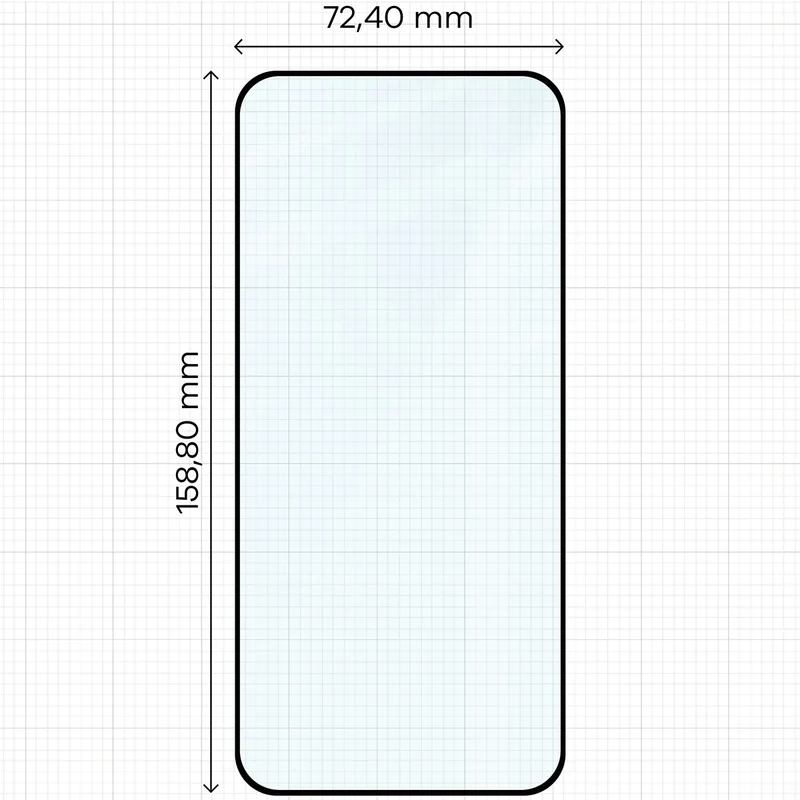 Gehärtetes Glas für Vivo V70 FE 5G, Bizon Glass Edge Duo, Schwarzer Rahmen, 2 Stück
