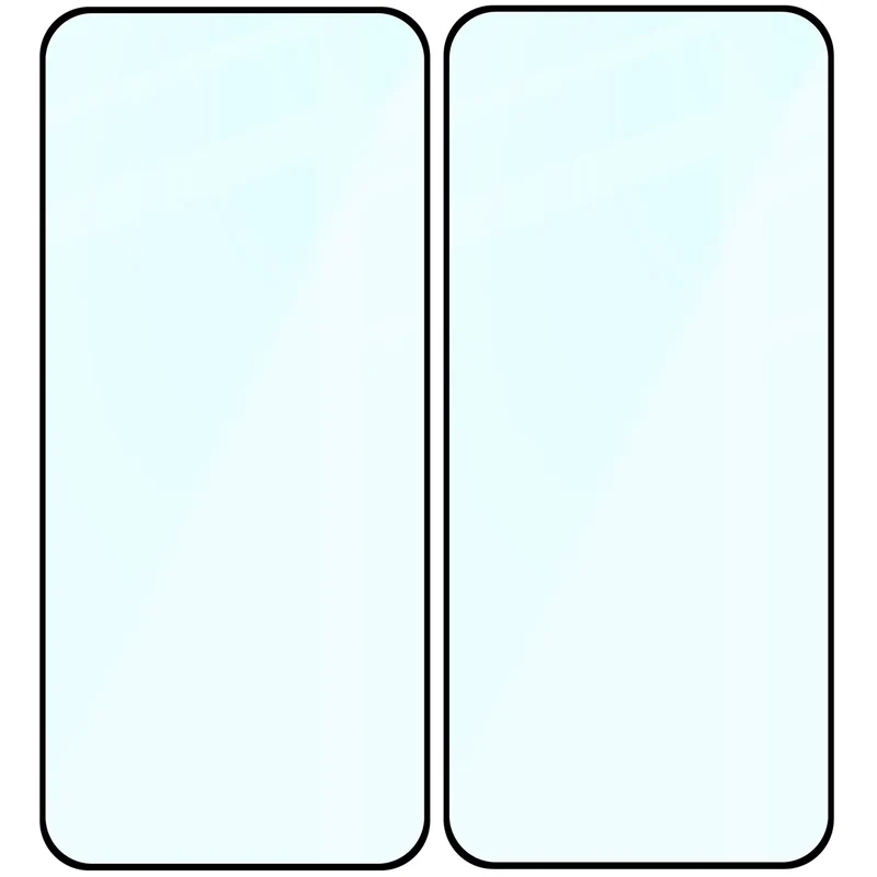 Gehärtetes Glas für Vivo V70 FE 5G, Bizon Glass Edge Duo, Schwarzer Rahmen, 2 Stück