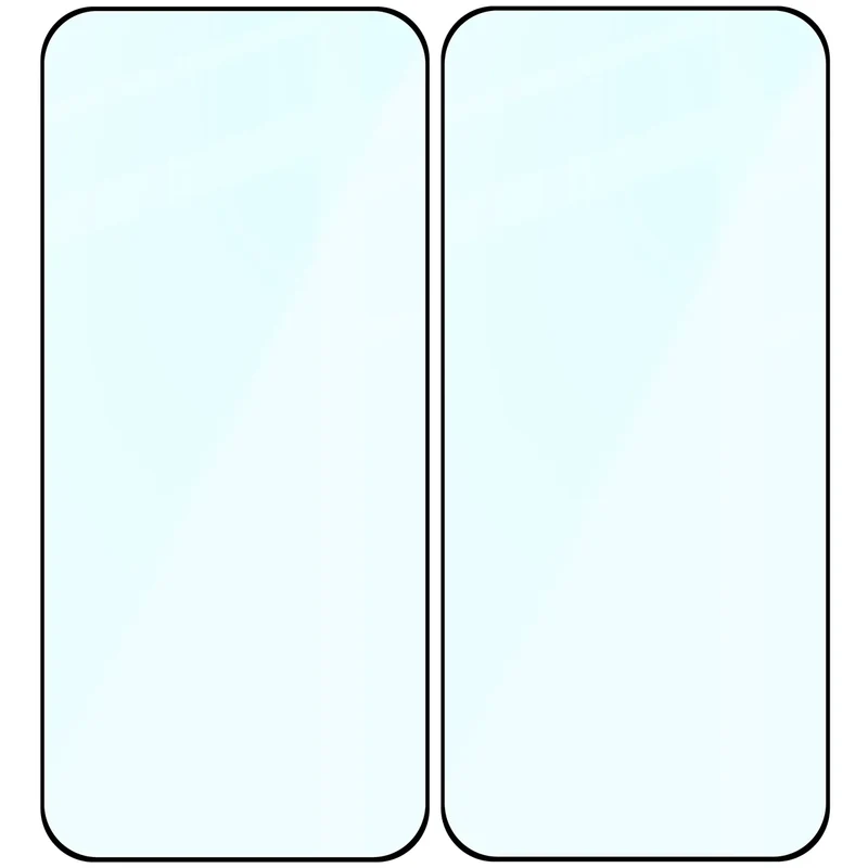 Gehärtetes Glas für Vivo V70 5G, Bizon Glass Edge Duo, Schwarzer Rahmen, 2 Stück
