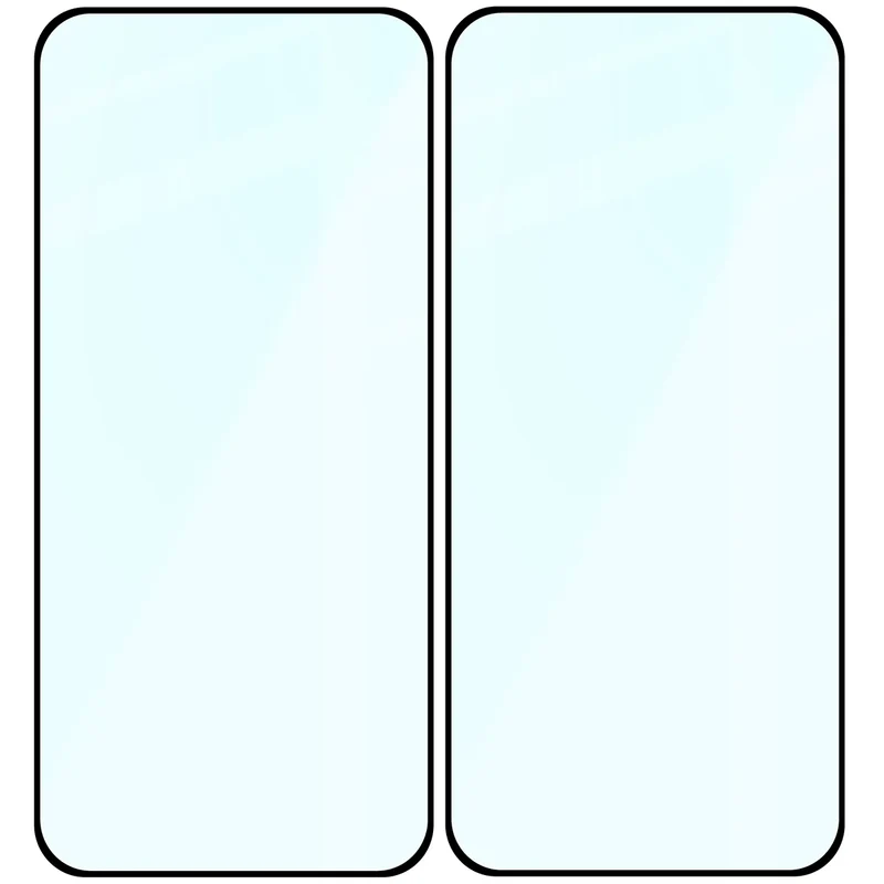 Gehärtetes Glas für Honor 600 Lite 5G, Bizon Glass Edge Duo, Schwarzer Rahmen, 2 Stück