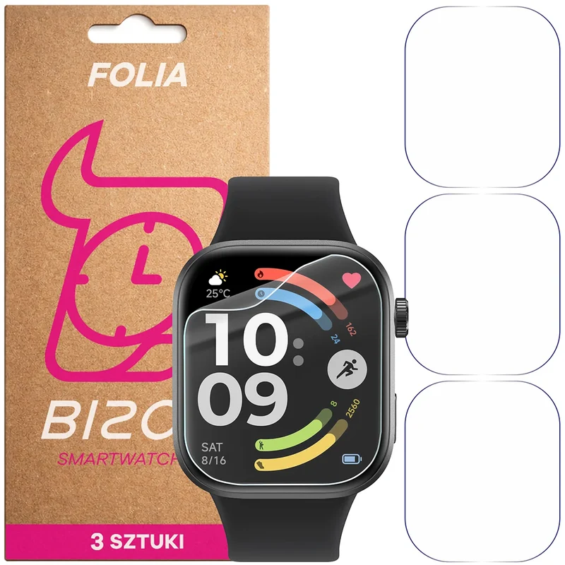 Schutzfolie für den Bildschirm für Xiaomi Redmi Watch 6, Bizon Watch HydroFlex, 3 Stück
