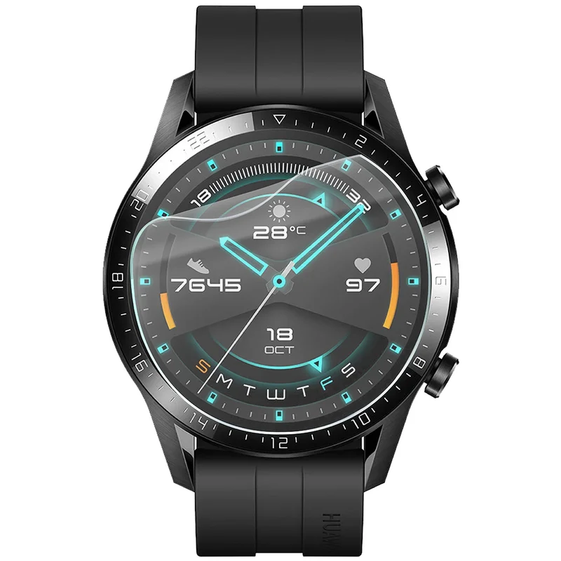 Schutzfolie für den Bildschirm für Huawei Watch GT 2 46 mm, Bizon Watch HydroFlex, 3 Stück