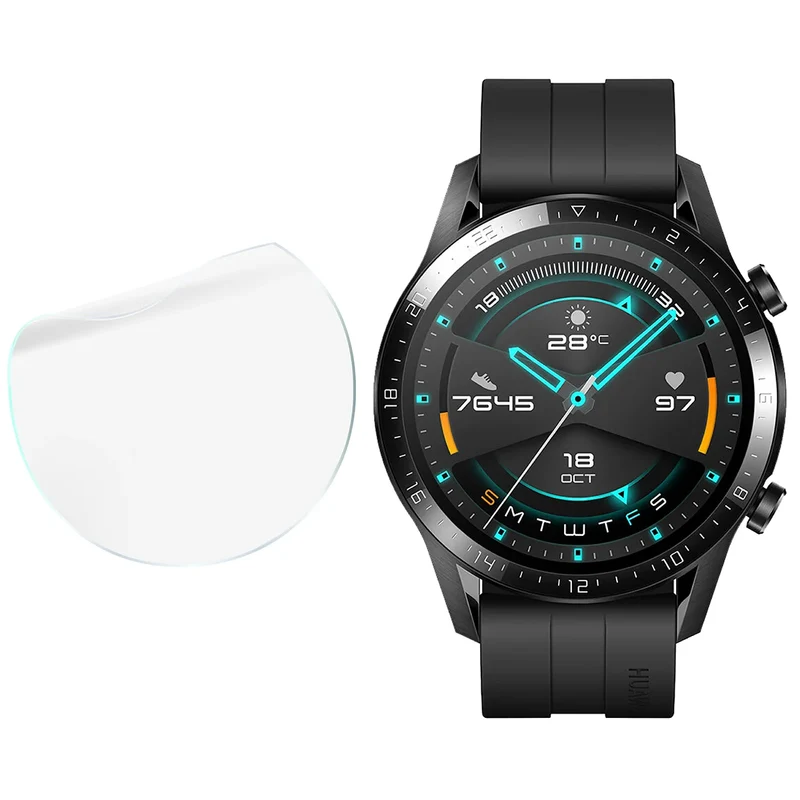 Schutzfolie für den Bildschirm für Huawei Watch GT 2 46 mm, Bizon Watch HydroFlex, 3 Stück