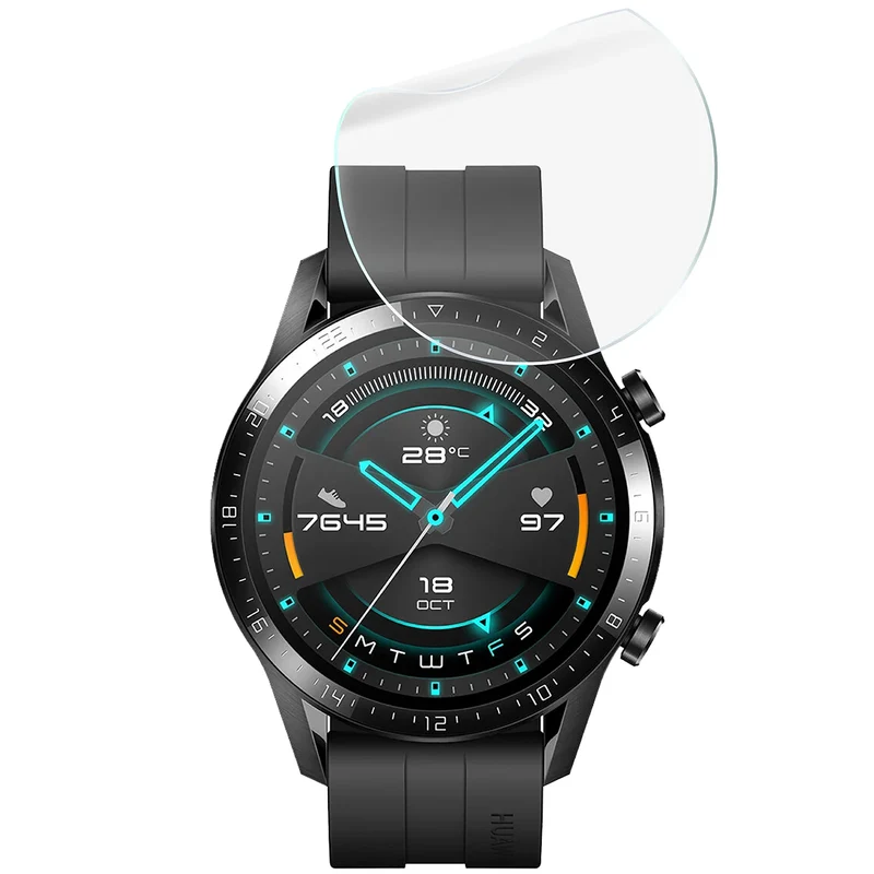 Schutzfolie für den Bildschirm für Huawei Watch GT 2 46 mm, Bizon Watch HydroFlex, 3 Stück