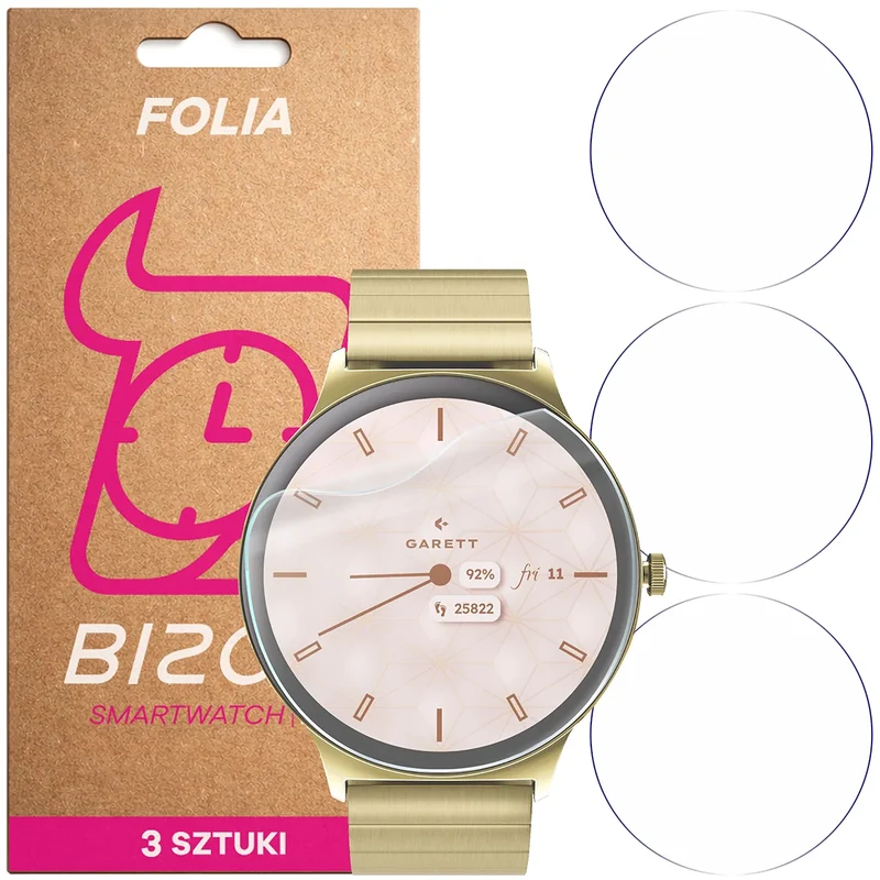 Schutzfolie für den Bildschirm für Garett Verona 2, Bizon Watch HydroFlex, 3 Stück