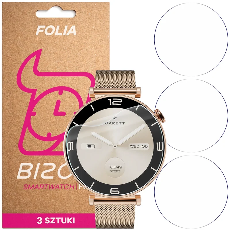 Schutzfolie für den Bildschirm für Garett Rose, Bizon Watch HydroFlex, 3 Stück