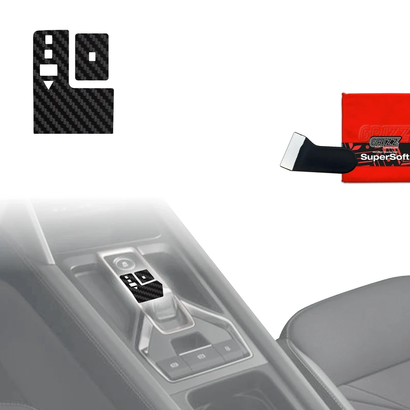 2in1 Schutzfolien Grizz Protector für Mittelkonsole - Cupra Formentor Facelift (2024-2026) Carbon Optik Matt Antifingerprint