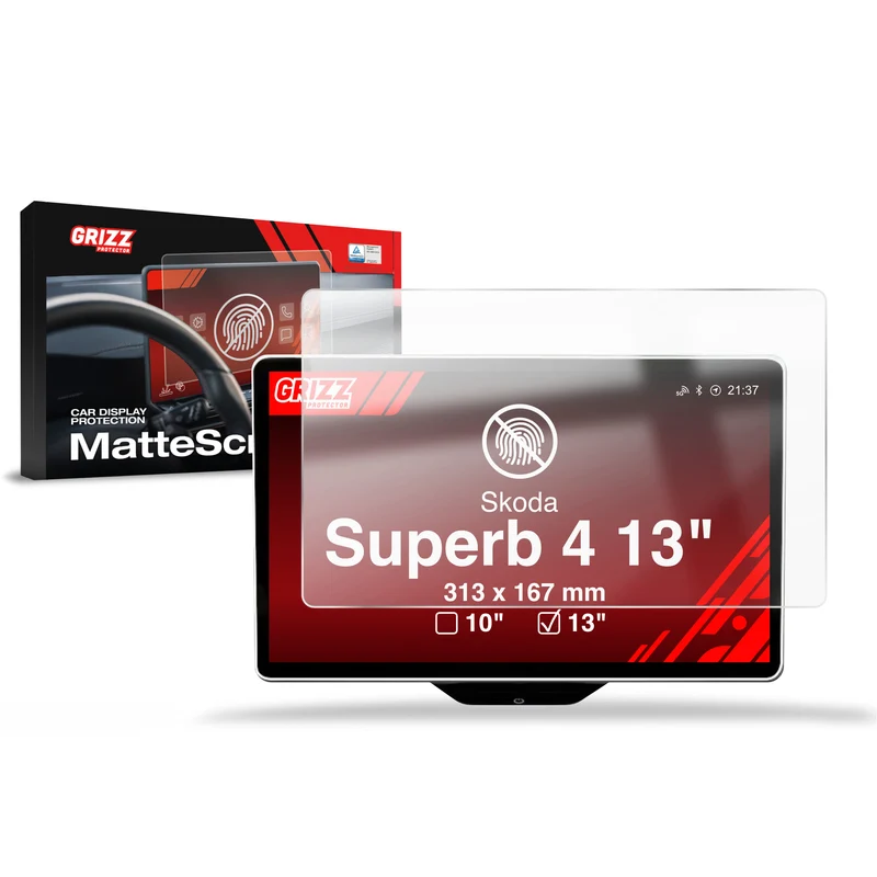 Matte Autodisplayfolie für Skoda Superb 13" (2024-2026), Grizz Protector