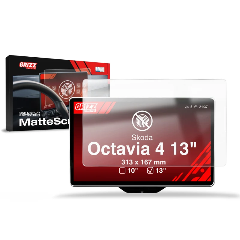 Matte Autodisplayfolie für Skoda Octavia 4 13" (2024-2026), Grizz Protector