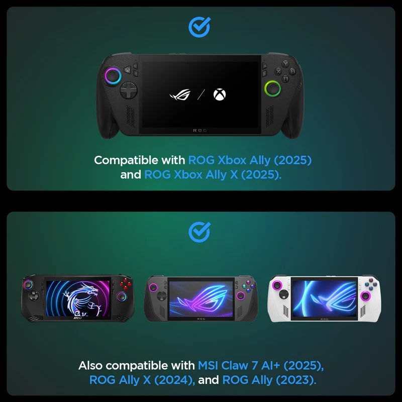 Glas für die Schutzhülle für Asus ROG Xbox Ally / ROG Xbox Ally X / MSI Claw 7 AI Plus / ROG Ally X / ROG Ally, Spigen Glas.tR Slim 2-Pack, Transparent