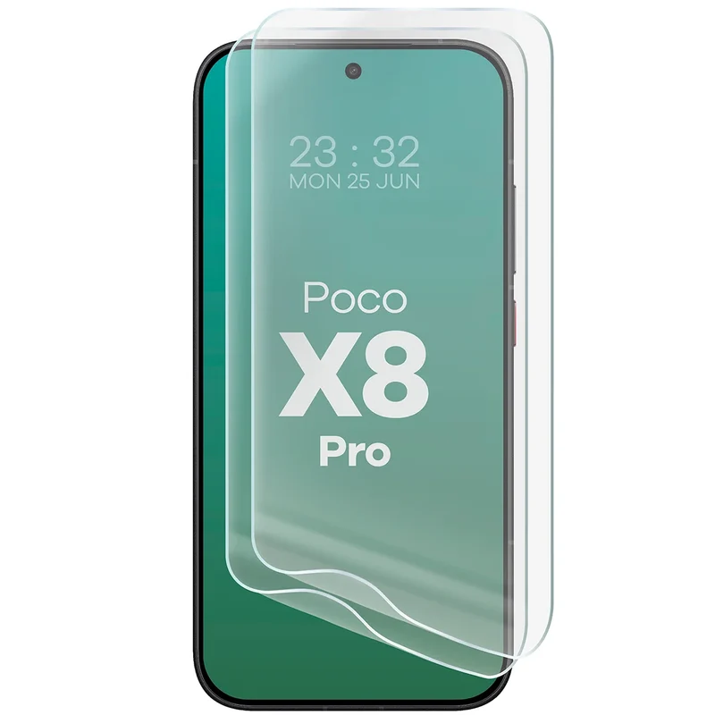 Hydrogel Folie für den Bildschirm für Xiaomi POCO X8 Pro, Bizon Film Hydrogel Front Duo, 2 Stück