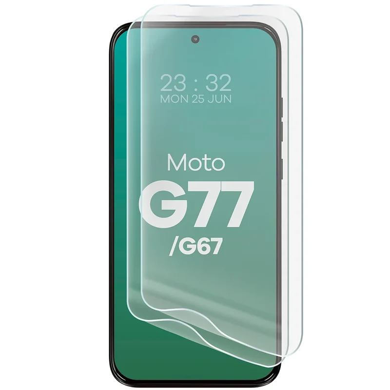 Hydrogel Folie für den Bildschirm für Motorola Moto G67 5G / G77 5G, Bizon Film Hydrogel Front Duo, 2 Stück
