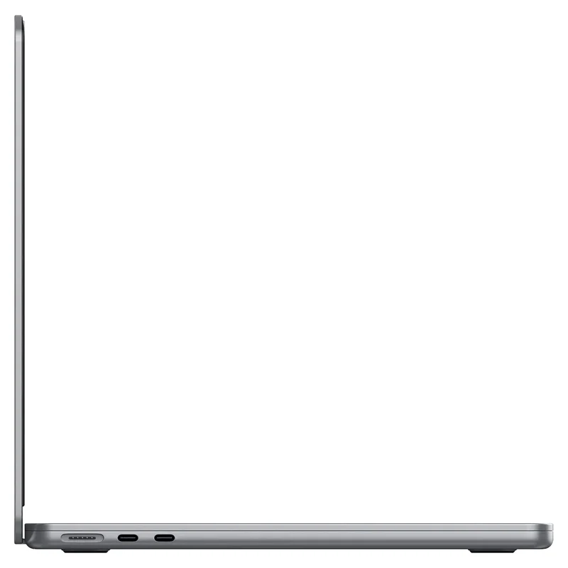 Glas für die Schutzhülle Spigen Glas.tR Slim FC für MacBook Air 13.6" M5 / M4 / M3 / M2, schwarzer Rahmen
