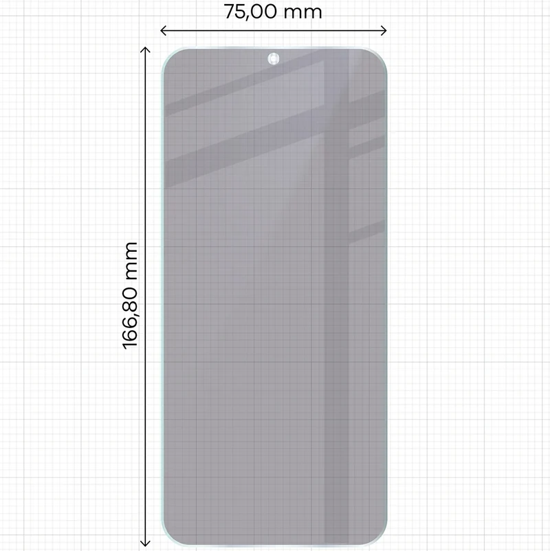 Hybridglas mit Privatschutzfilter für Xiaomi Redmi A7 Pro 4G, Bizon Hybrid Shadow, Matt