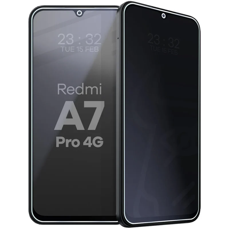 Hybridglas mit Privatschutzfilter für Xiaomi Redmi A7 Pro 4G, Bizon Hybrid Shadow, Matt