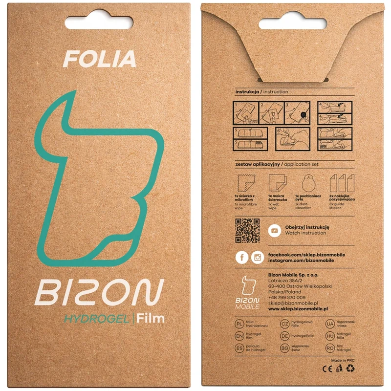 Hydrogel Folie für den Bildschirm für Xiaomi POCO X8 Pro Max, Bizon Film Hydrogel Front, 1 Stück