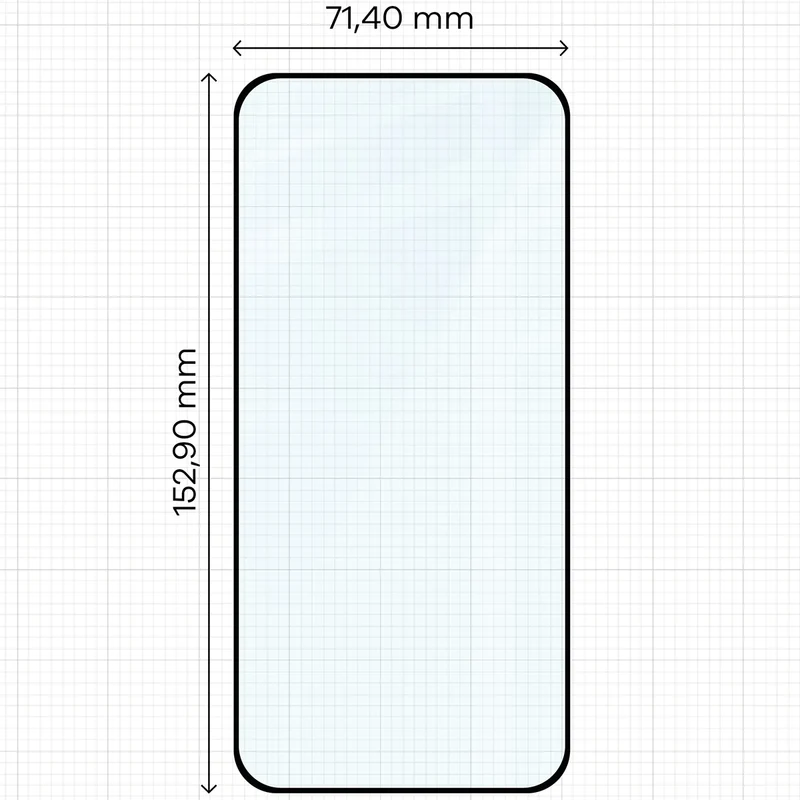 Gehärtetes Glas für Honor 600 Lite 5G, Bizon Glass Edge, Schwarzer Rahmen