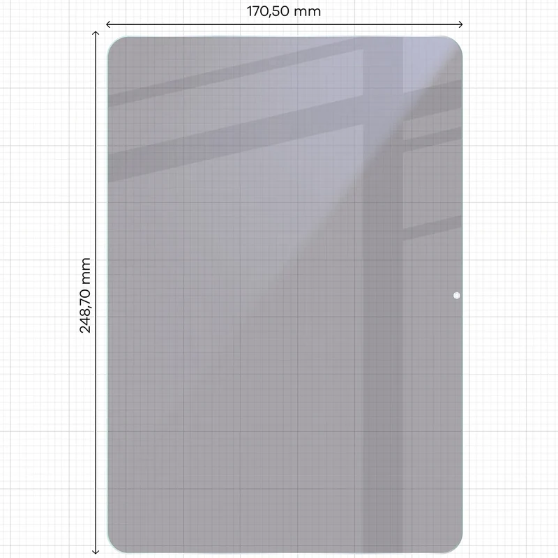Hybridglas mit Privatschutzfilter für Xiaomi Pad 8 Pro, Bizon Tab Hybrid Shadow, Matt