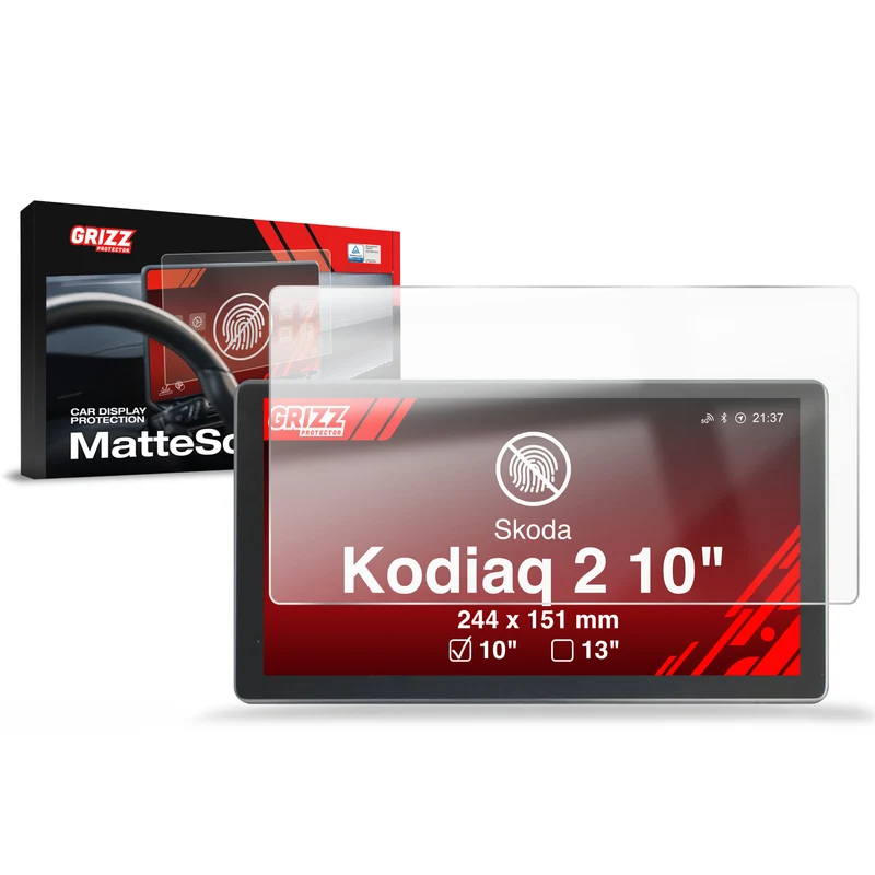 Matte Autodisplayfolie für Skoda Kodiaq 2 10" (2024-2026), Grizz Protector