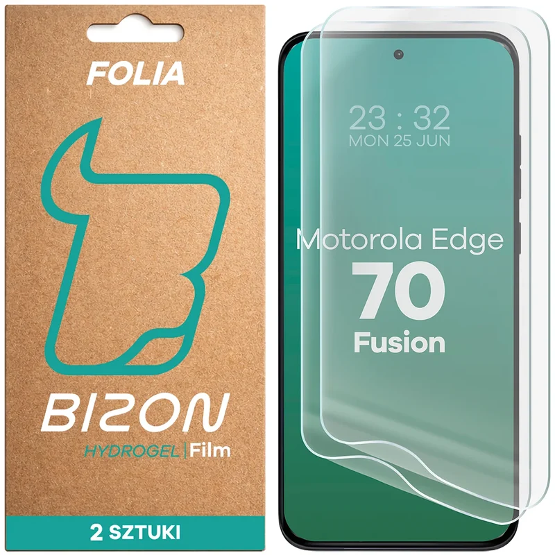 Hydrogel Folie für den Bildschirm für Motorola Edge 70 Fusion, Bizon Film Hydrogel Front Duo, 2 Stück