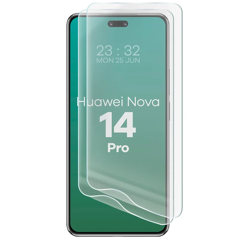 Hydrogel Folie für den Bildschirm für Huawei nova 14 Pro, Bizon Film Hydrogel Front Duo, 2 Stück