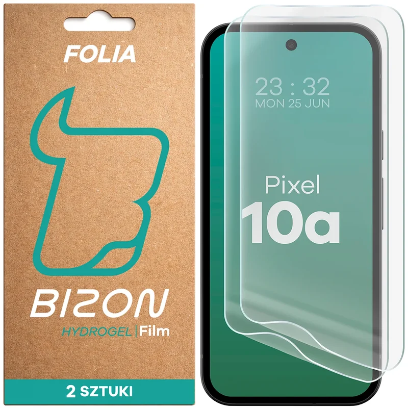 Hydrogel Folie für den Bildschirm für Google Pixel 10a, Bizon Film Hydrogel Front Duo, 2 Stück