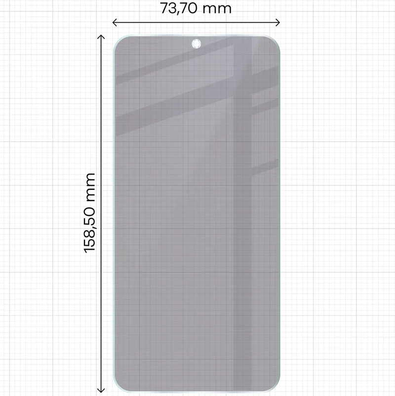 Hybridglas mit Privatschutzfilter für Galaxy A57 5G, Bizon Hybrid Shadow, Matt