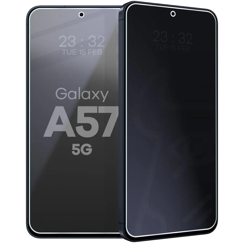 Hybridglas mit Privatschutzfilter für Galaxy A57 5G, Bizon Hybrid Shadow, Matt